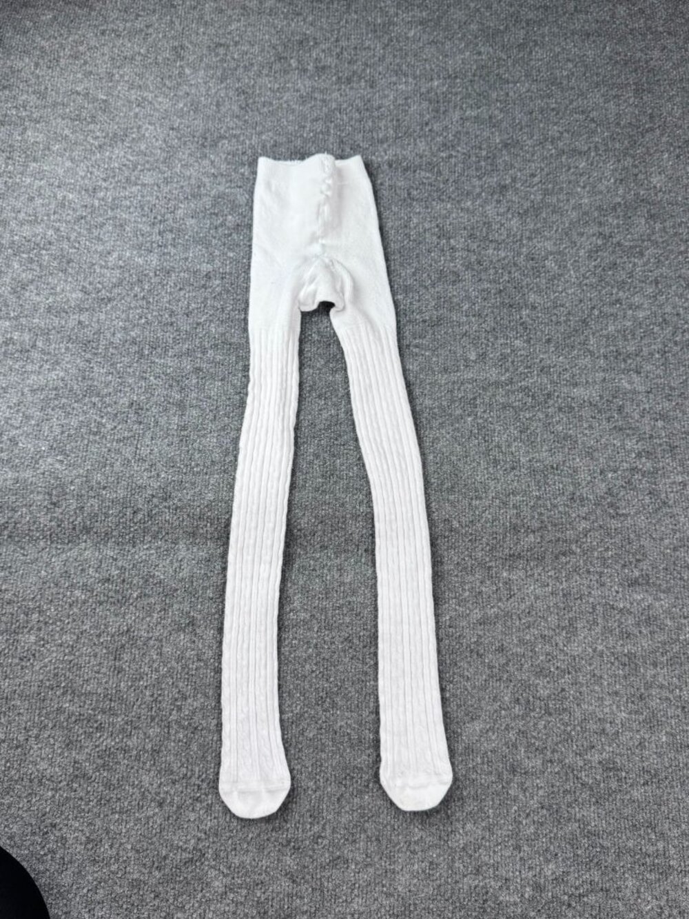 Gap Girls Cable Knit Tights White Cotton Blend Footed Pantyhose Size 7-10